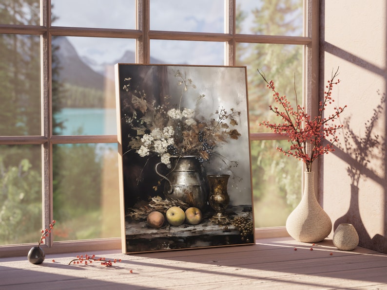 Printable Still Life Painting Vintage Farmhouse Wall Art - Etsy