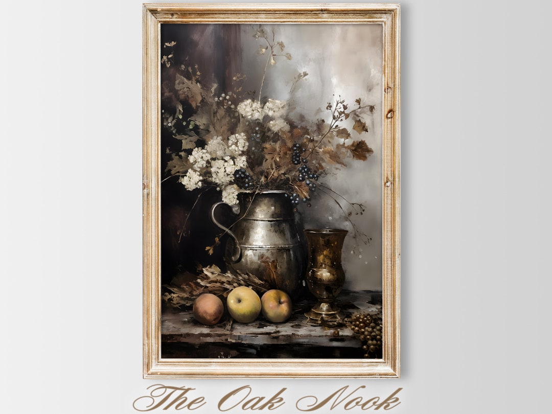Printable Still Life Painting Vintage Farmhouse Wall Art - Etsy