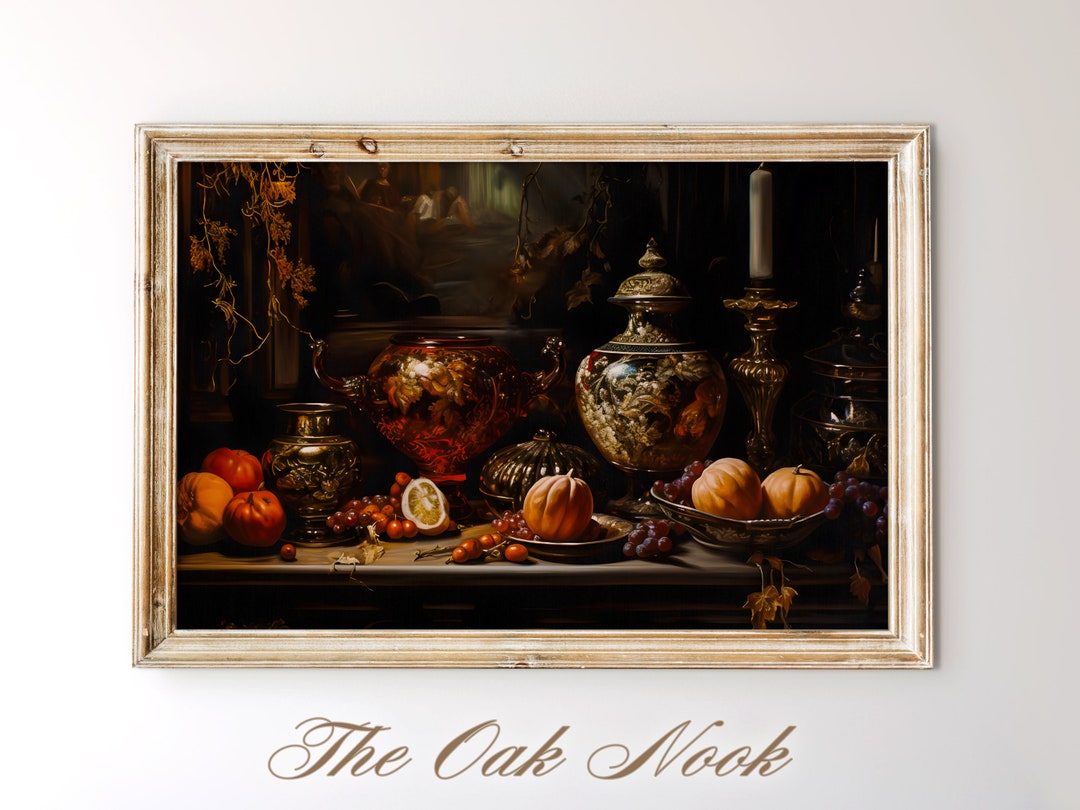 Printable Still Life Vintage Painting Dark Victorian Moody - Etsy