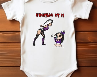 Finish It! Sindel & Baby Mileena from Mortal Kombat Kids' Bodysuit