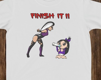 Finish It! Sindel & Baby Mileena from Mortal Kombat Kids' T-Shirt