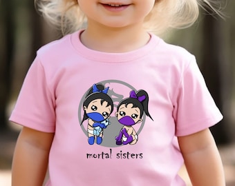 Mortal Babies - Cute Infant Kitana and Mileena T-Shirt for Kids | Adorable Mortal Kombat Baby Outfit