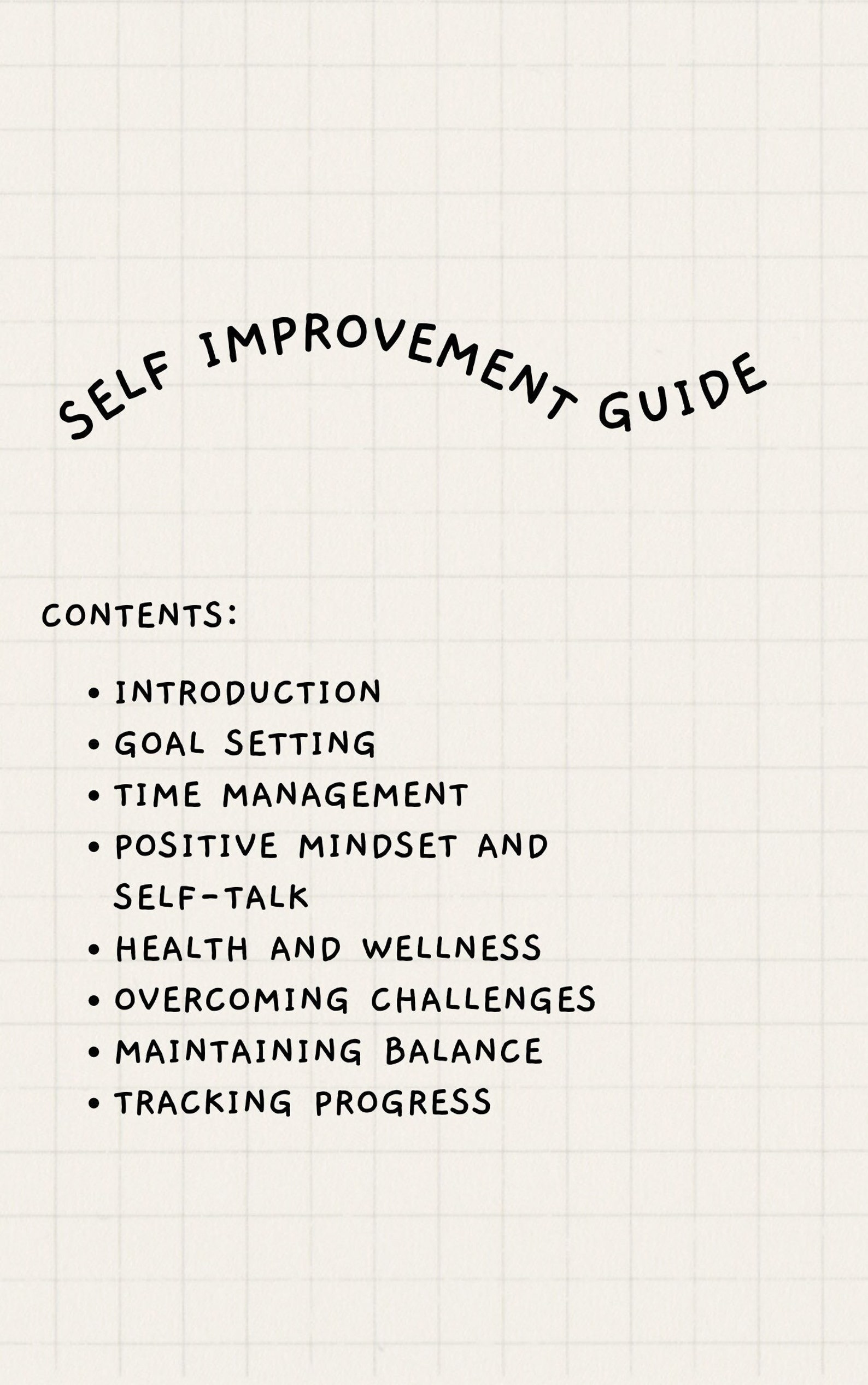Self Improvement Planner Self Improvement Book Self Improvement Guide ...