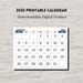 Printable 2025 Calendar, Sunday Start, Landscape, A4 , A5 and Letter ...