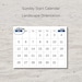 Printable 2025 Calendar, Sunday Start, Landscape, A4 , A5 and Letter ...