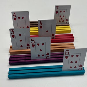 Card holder , Card stand, Playing Card ,Wooden Card holder/2 piece set Etsy image 2