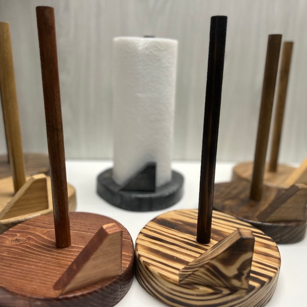 Wood Paper Towel Holder Etsy