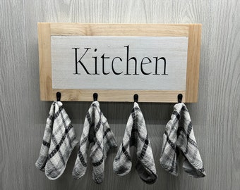 Kitchen Hanger/ Dish Towel Hanger/ Kitchen Sign - etsy