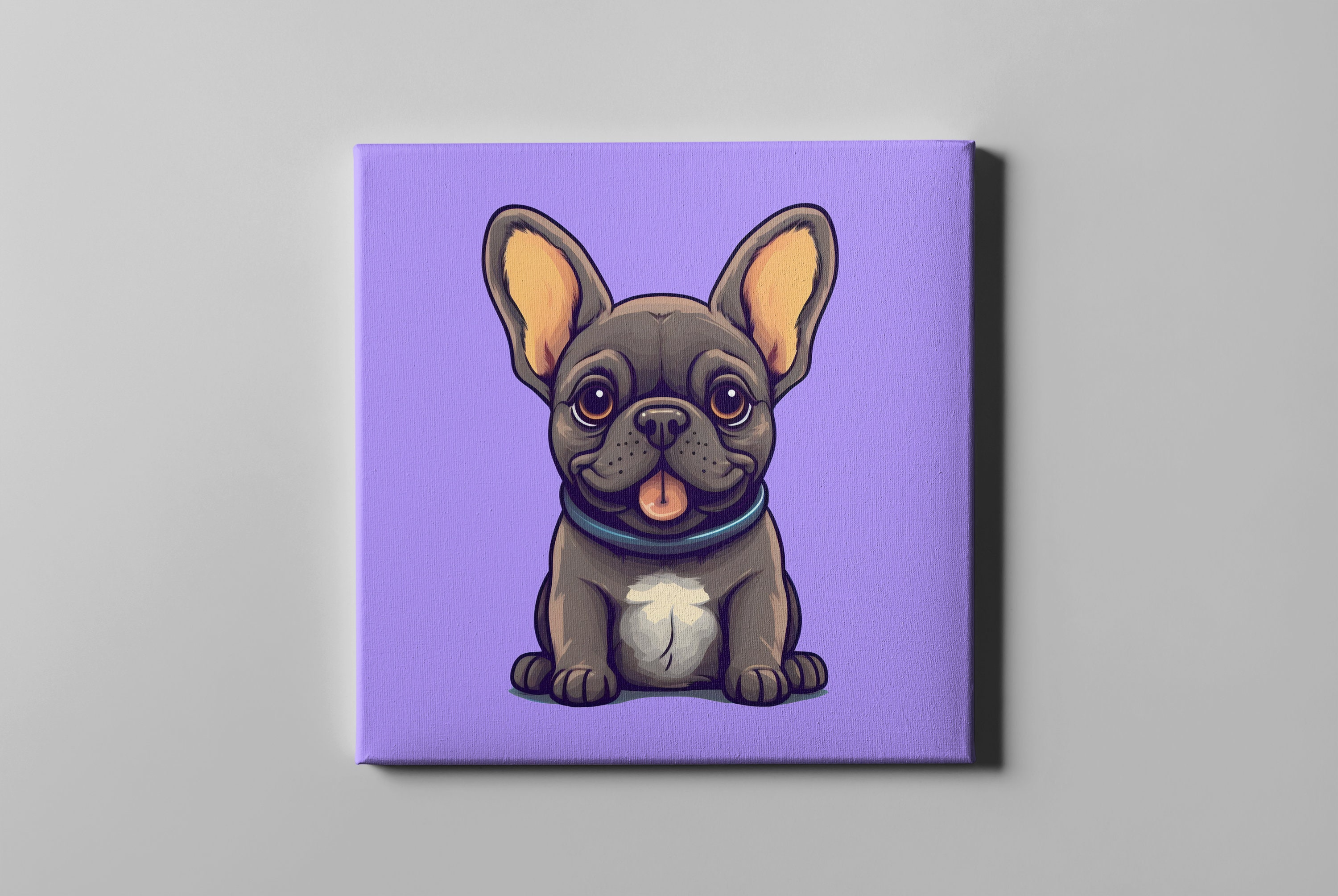 Cute French Bulldog Cartoon Illustration Digital Print on Etsy