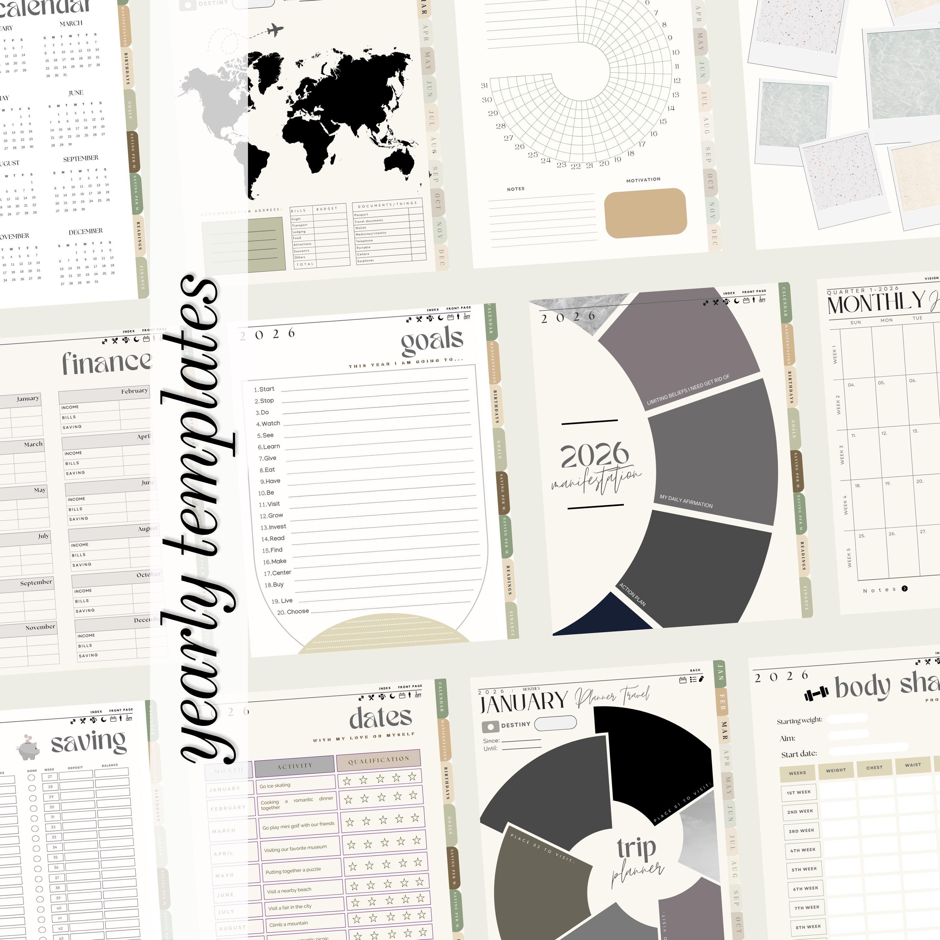2026 Digital Planner, Goodnotes & Notability Compatible • Dated ...