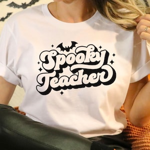 Spooky Teacher Halloween Shirt SVG PNG, sublimatie gesneden bestand (digitale download)