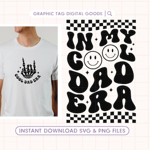 In meinem coolen Dad Era Shirt Sofort Download, Cooler Dad SVG, Papa Shirt Png geschnitten, Skelett Tasche Dad Era Design