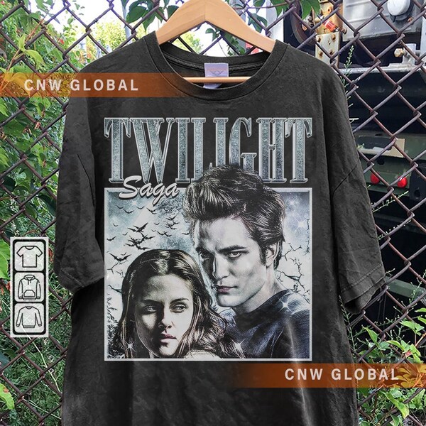 Рубашка film de saga Twilight, фтболка Edward Cullen Bella Swan Vintage 90S Y2K Graphique, Twilight rétro Unisexe Gift Fan Bootleg2008Vl