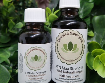 FTN Max Strength - 5 in 1 Fungal Nail Treatment - 30ml/50ml - All Natural Anti-Fungal Treatment