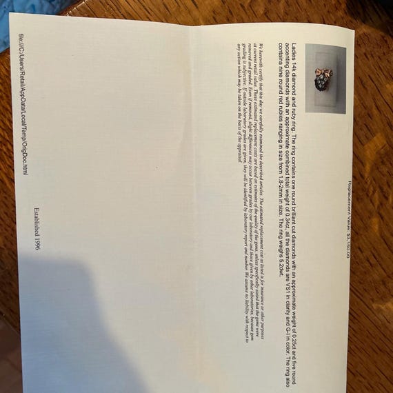 14k Rose gold Diamond and Ruby ring. - image 6