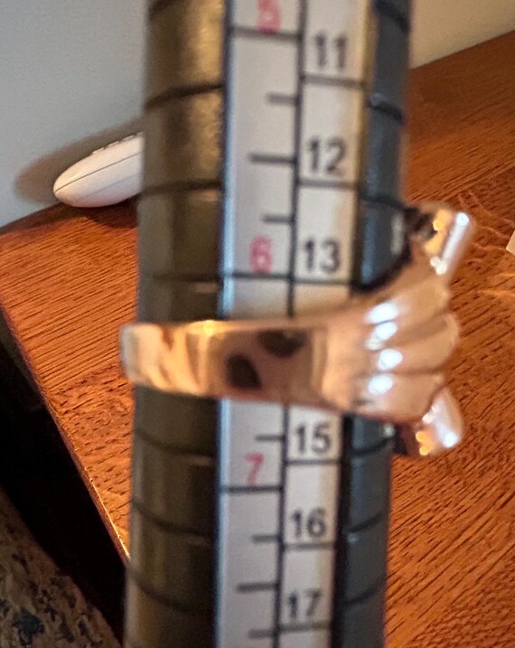 14k Rose gold Diamond and Ruby ring. - image 3