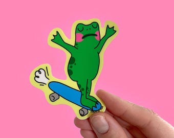 Frog Skateboard Sticker