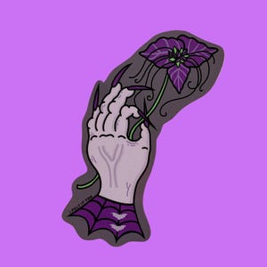 Victorian Vampire Hand with Bat Flower
