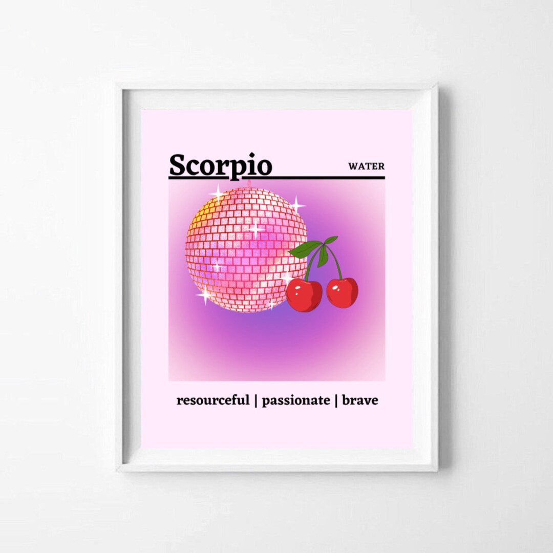 Zodiac Sign Poster Etsy