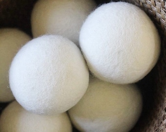 6-Pack 100% Wool Dryer Balls 6cm - Fabric Softener,  Laundry Essential, and Perfect for Eco-Friendly Crafting