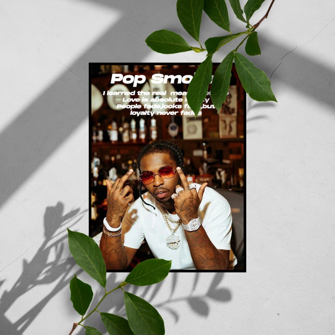 Pop Smoke Digital Wall Art Rapper Quote Canvas Print Decor. Etsy