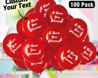 Personalisierte Luftballons Latexballon Custom 100 Pack Geburtstagsfeier Ballon Partydeko Hochzeitsdeko