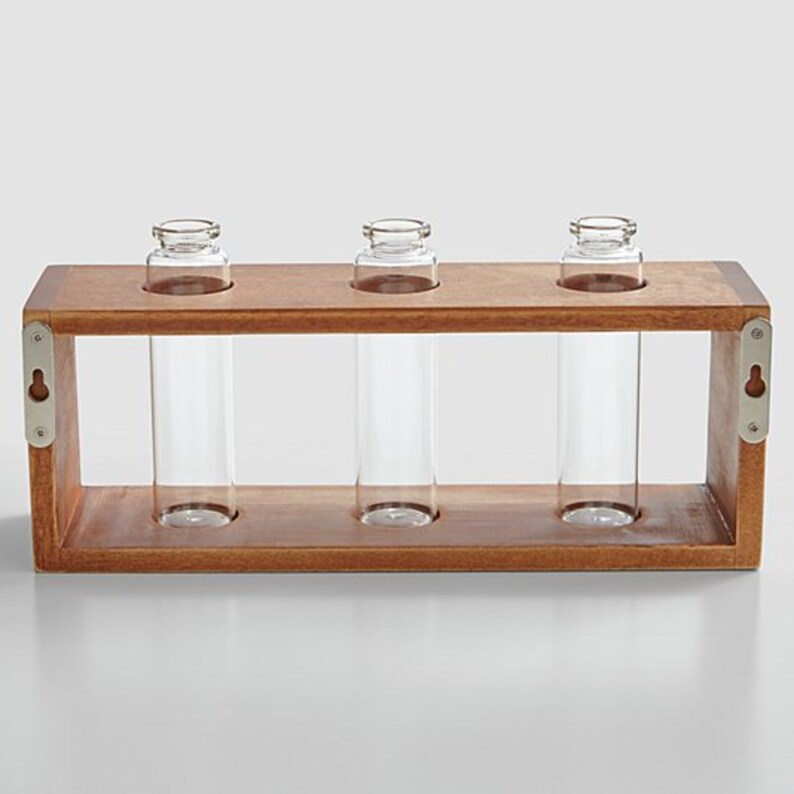 Wooden Bud Vase Holder,plant Propagation Wall / Plantscape / Test Tube