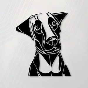 Doberman  - Vector template - Cut file - .dxf .svg .ai .pdf .png - Plotter file - Design - Pattern - Dog - Clipart