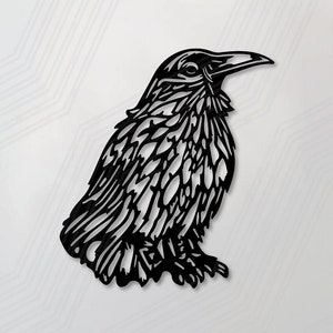 Raven - Vector template - Lasercut file - .dxf .svg .ai .pdf .png - Plotter file - Design - pattern - DIY