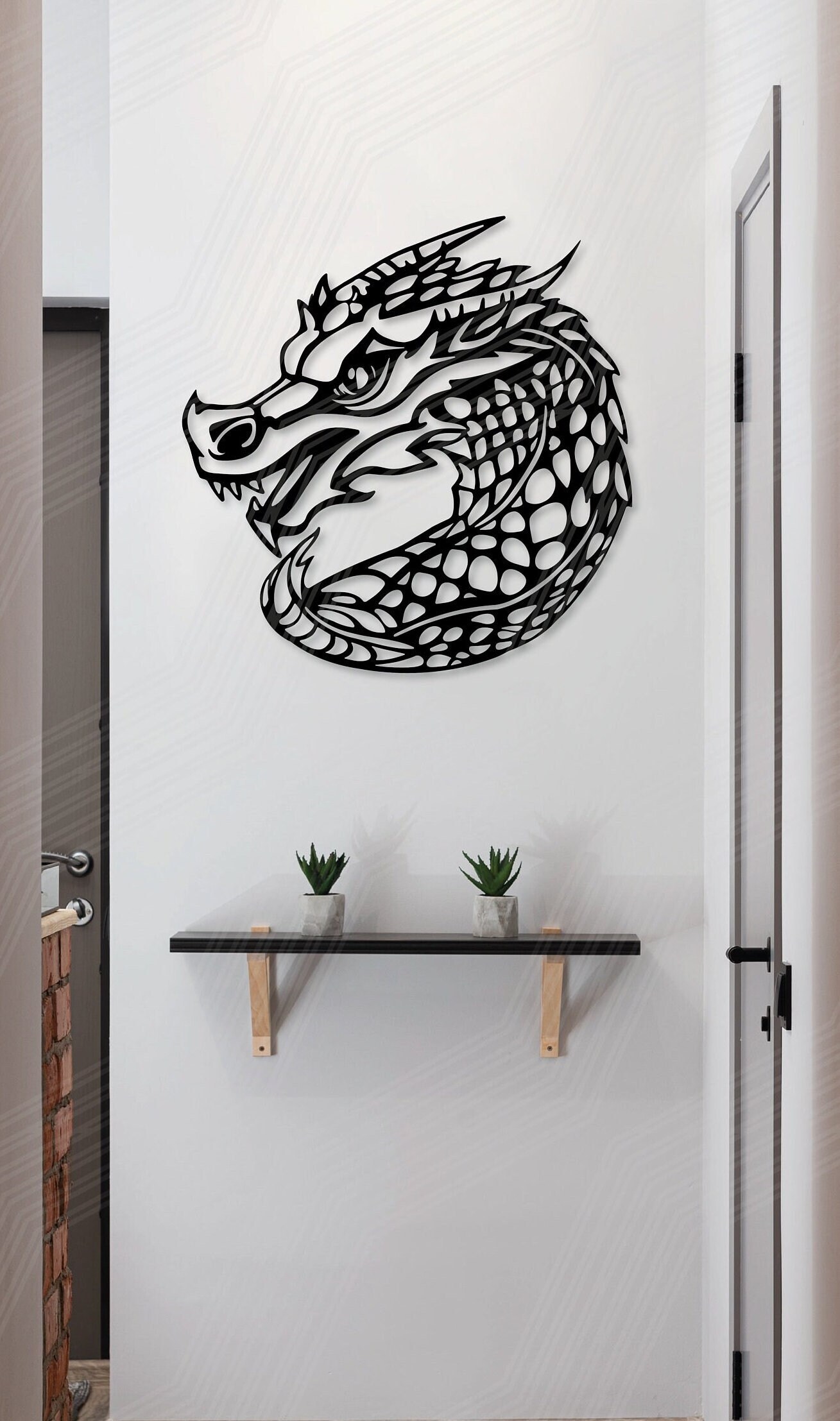 Dragon - Vector template - Lasercut file - .dxf .svg .ai .pdf .png - Plotter file - Design - pattern - DIY