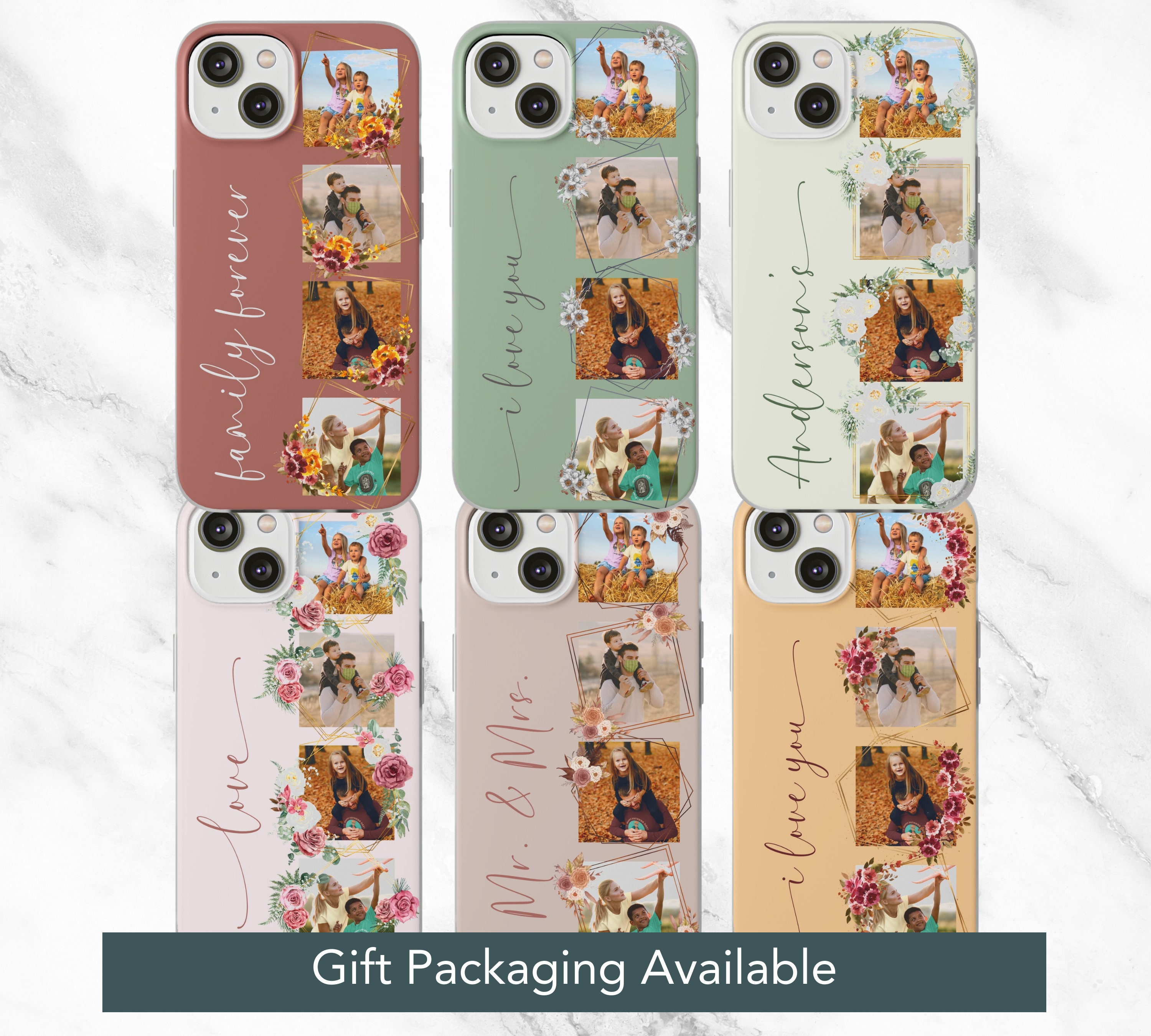 Personalised Photo Collage Phone Case iPhone 14 13 12mini Pro Max X XR