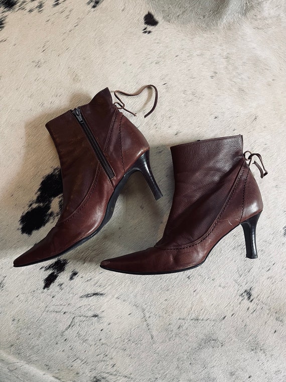 Vintage Leather Boots, Women Vintage Shoes, Leath… - image 2