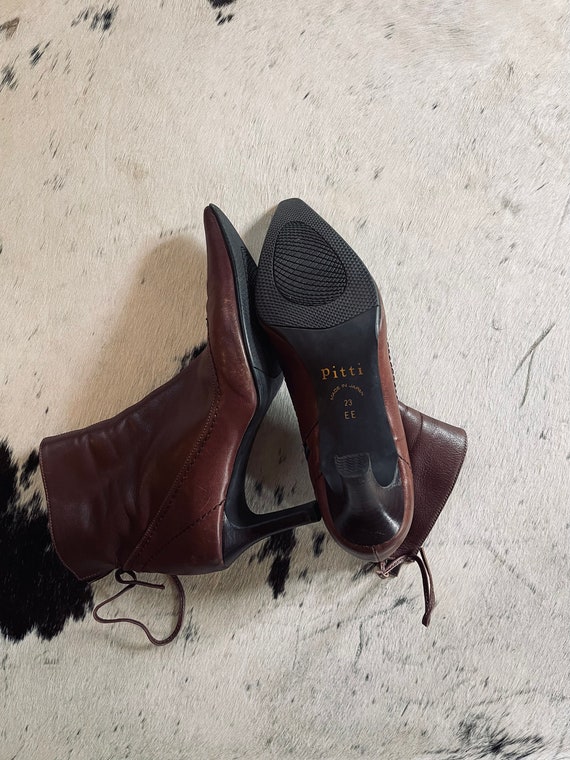 Vintage Leather Boots, Women Vintage Shoes, Leath… - image 4