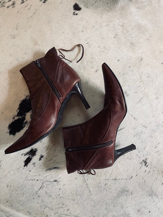 Vintage Leather Boots, Women Vintage Shoes, Leath… - image 1