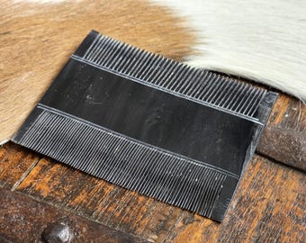 Double-sided Fine Horn Comb - Hand made