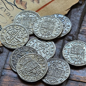 Piece of Eight: Spanish Armada Pirate Treasure Single Coin - Cosplay Prop