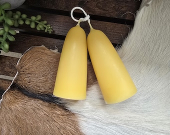 Hand Dipped Candles from Pure Beeswax Stumpie