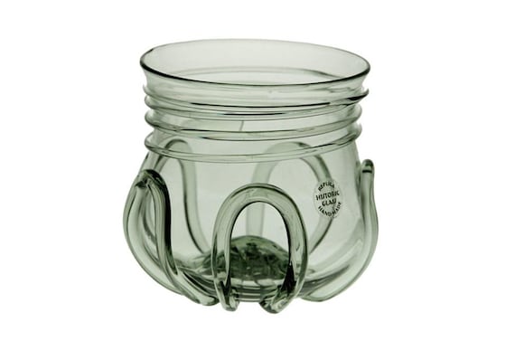 Hand Blown Viking Cup: Green Forest Glass Bell Beaker