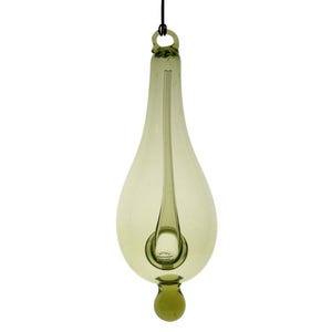Water Barometer, Weather glass, hand blown Storm Glass, Thunder Glass, Green Forest Glass