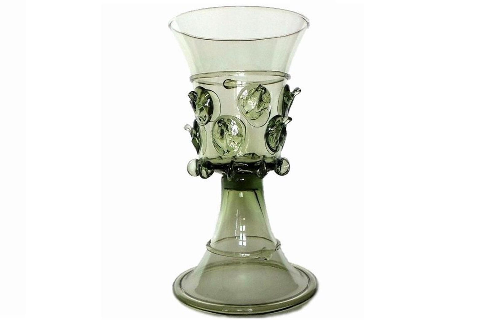 Hand Blown Wine Glass: Green Forest Cersei Glass, As Seen In GOT
