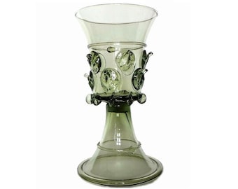Hand Blown Wine Glass: Green Forest Cersei Glass, As Seen In GOT