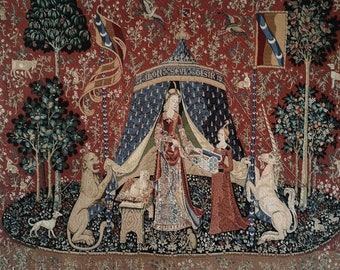 The Lady and the Unicorn Tapestry: Mon Seul Desir, Medieval Wall Hanging