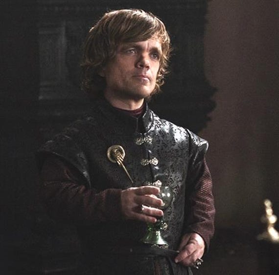 Tyrion Wine Glass Hand Blown Drinking Glass Rummer As Seen In GOT Green Forest Glass