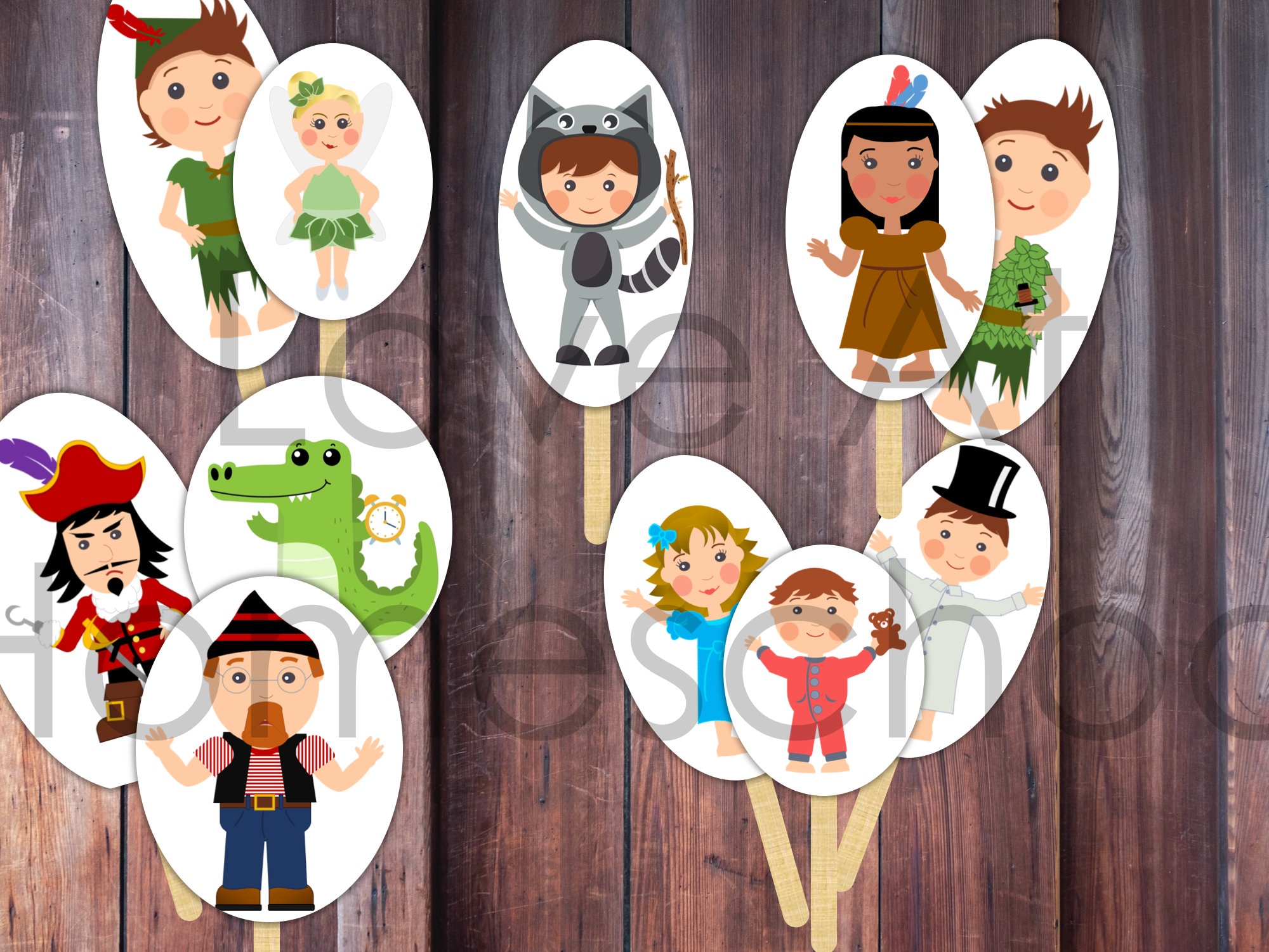 Plus Sign Puppet Peter Pan BUNDLE Literature Guide Plus Character PUPPETS, Homeschool ...