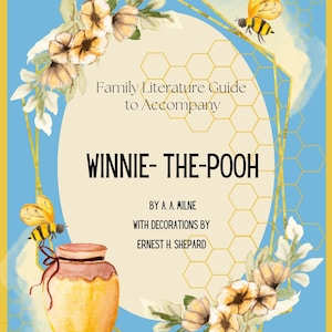 Winnie the Pooh BUNDLE Literature Guide, Homeschool, Activity, Puppets, Student Workbook Pre-K to 2nd Grade, Grades 3 to 5, INSTANT DOWNLOAD