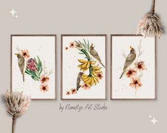 BIRD Nursery Print, Digital Wall Art, Kids Wall Art, Digital Art Download, Safari Dowload Print, Nursery Decor, For Kids