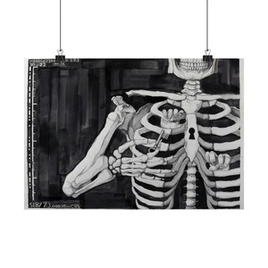 Skeleton Lock and Key Fine Art Poster