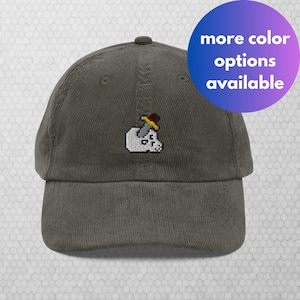 Runescape Corduroy Hat: Embroidered OSRS Slayer, Handmade Gamer Gift