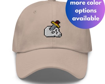 Embroidered Runescape Slayer Hat: OSRS Gamer Gift