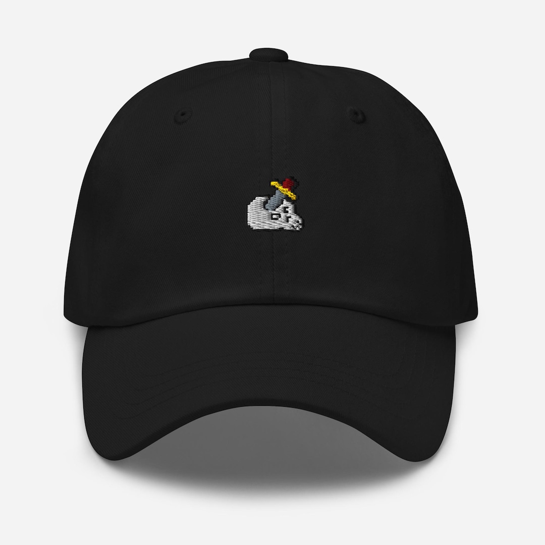 Runescape Slayer Hat: OSRS Pixel Art Embroidered Baseball Cap